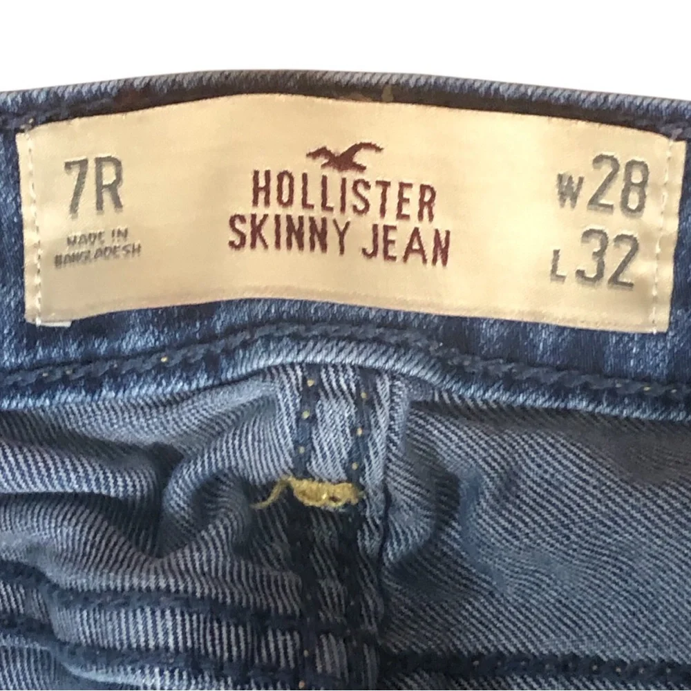 🔹Hollister Women's Straight Leg Blue Jeans Sz 7-R🔹 - Picture 11 of 11